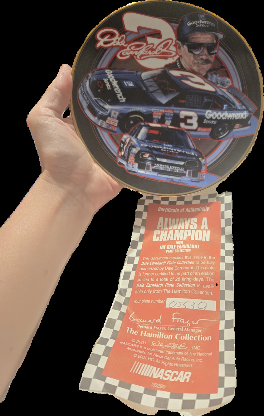Dale Earnhardt Always A Champion Collector Plate Hamilton Collection COA Nascar